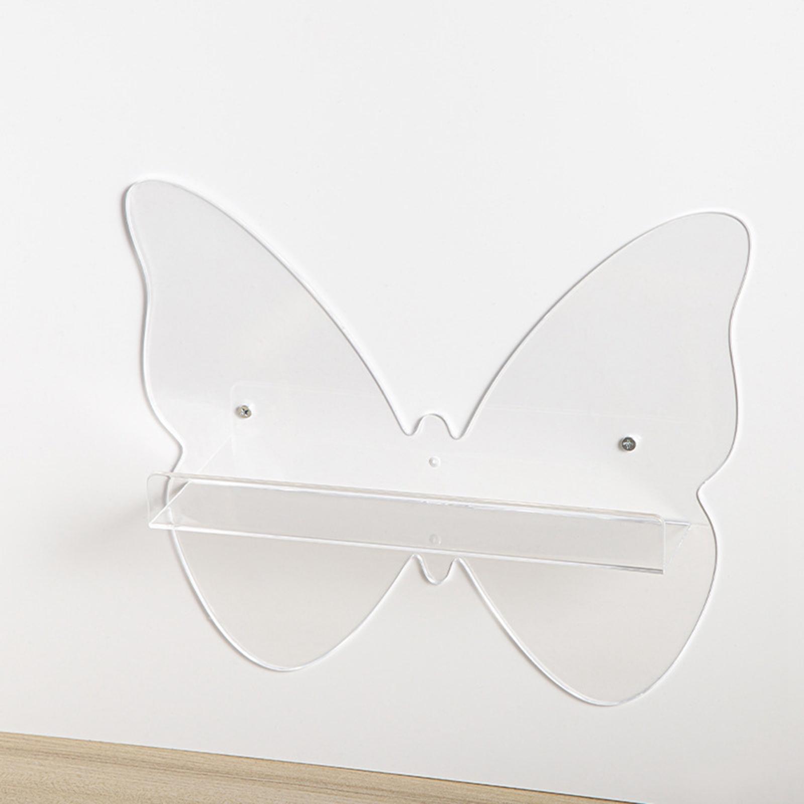 Acrylic Floating Wall Shelf 12" Transparent for Living Room Kitchen Bathroom