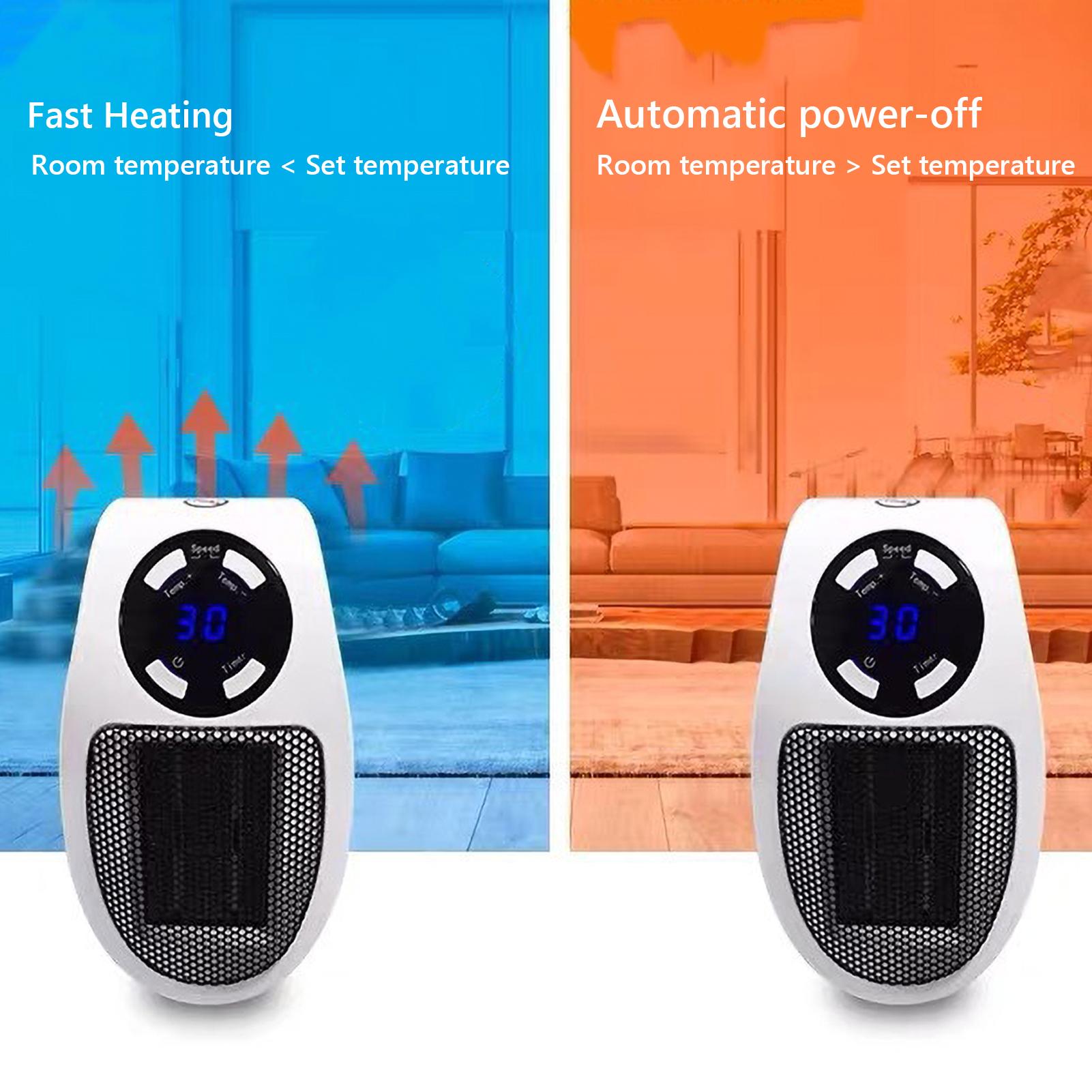Máy Sưởi Không Gian Bằng Điện Với Màn Hình Led Hẹn Giờ Trên Tường