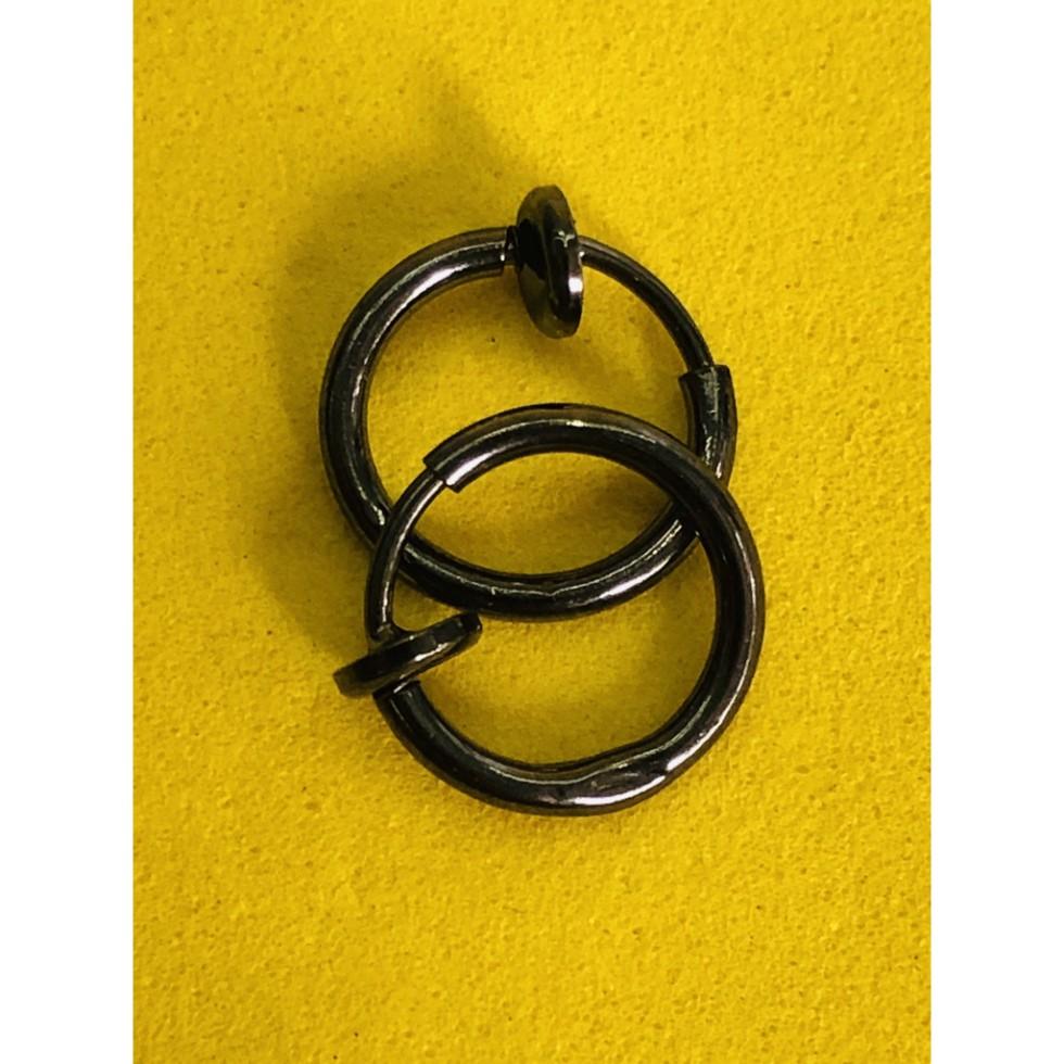 Khuyên tai tròn xỏ nam nữ nhiều màu thiết kế thanh lịch độc đáo ấn tượng