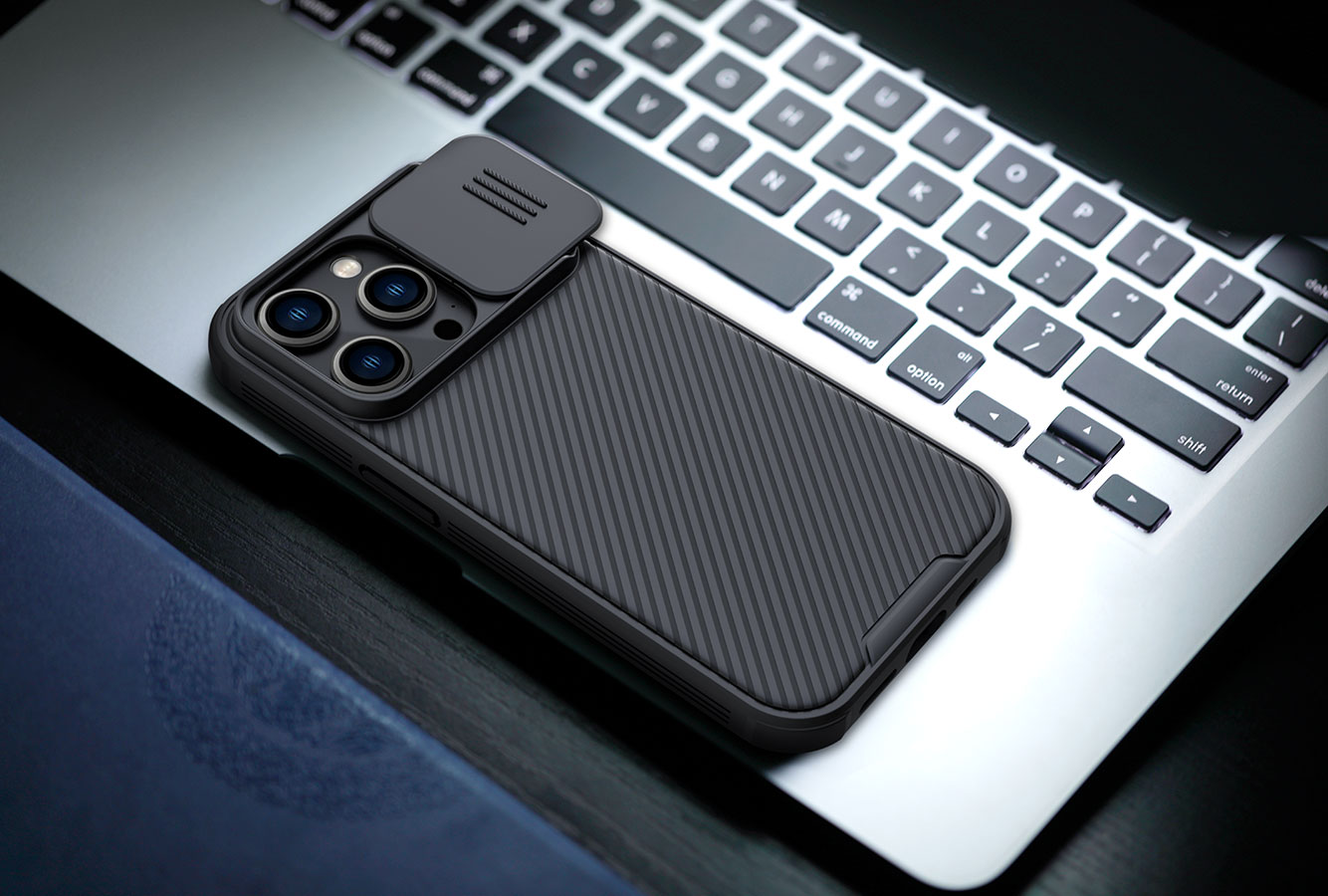 Ốp lưng chống sốc bảo vệ Camera cho iPhone 14 Pro Max hiệu Nillkin Camshield - hàng nhập khẩu