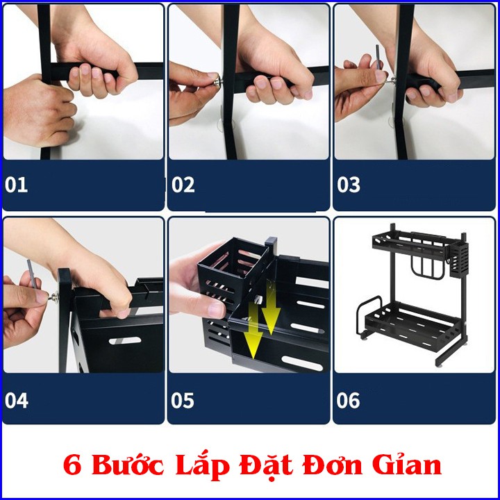 Kệ Đựng Gia Vị 2/3 tầng, Kệ hũ gia vị để bát đũa dao thớt, đồ dùng nhà bếp.