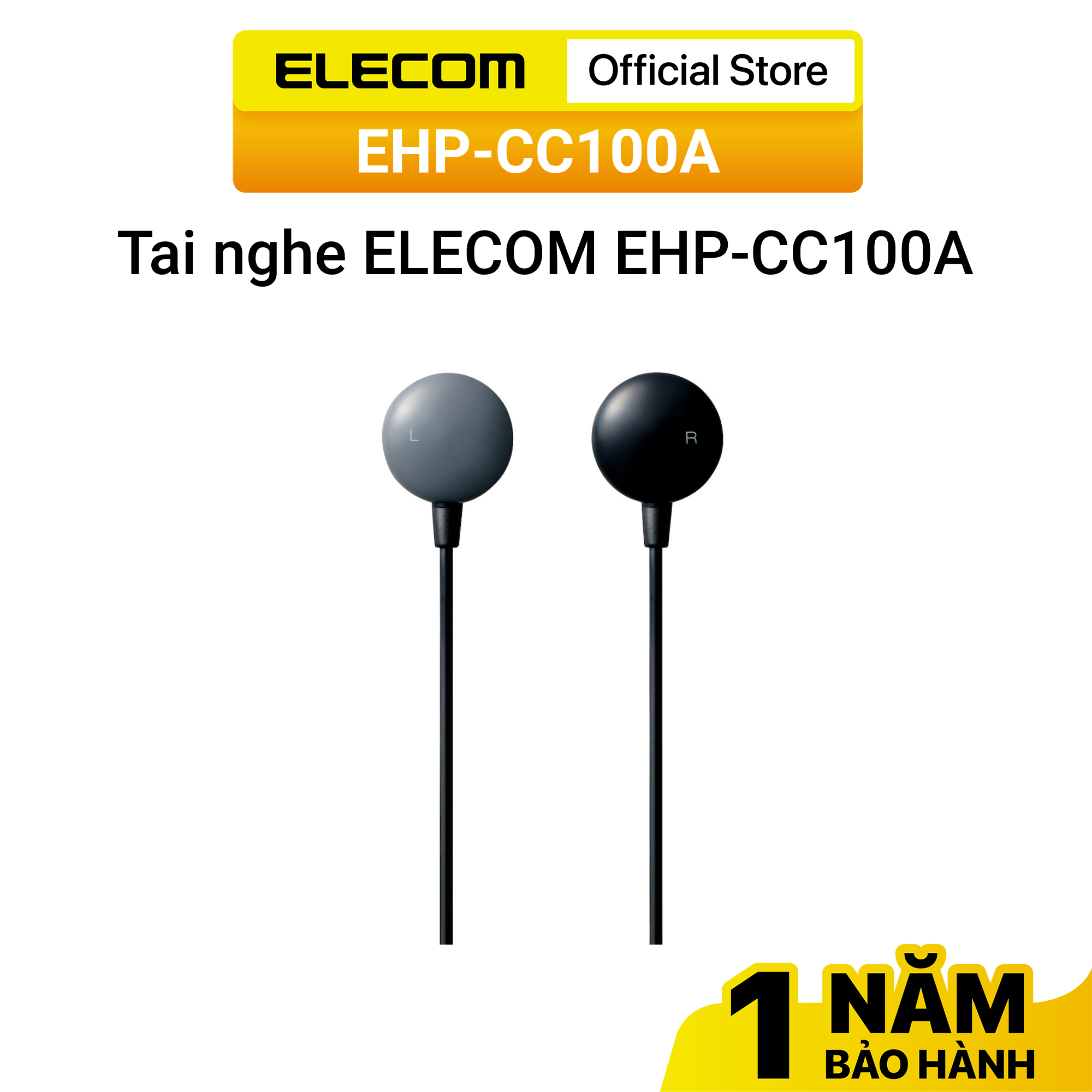 Tai Nghe Nhét Tai Có Dây ELECOM EHP-CC100A - Hàng chính hãng