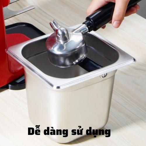 Hộp đập bã cà phê cao cấp Epresso inox cao cấp 10-15cm, hộp đựng bã cà phê, khay để cà phê tiện lợi dễ dàng sử dụng