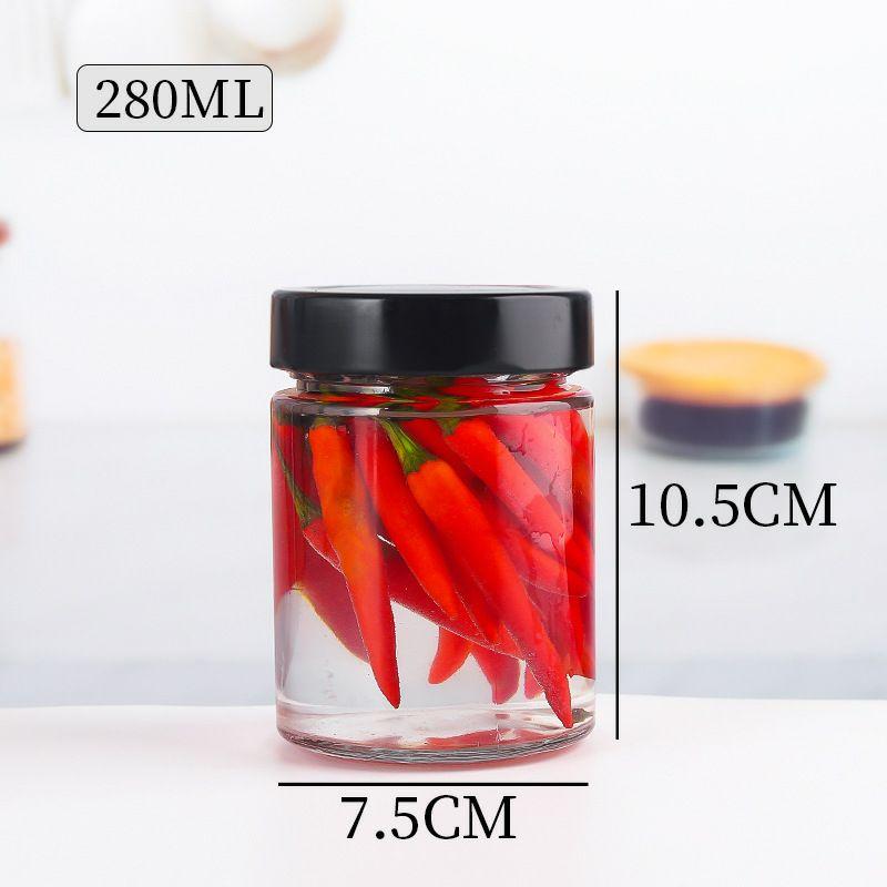 Hũ Thủy Tinh Tròn Nắp Thiếc Dung Tích 280ml