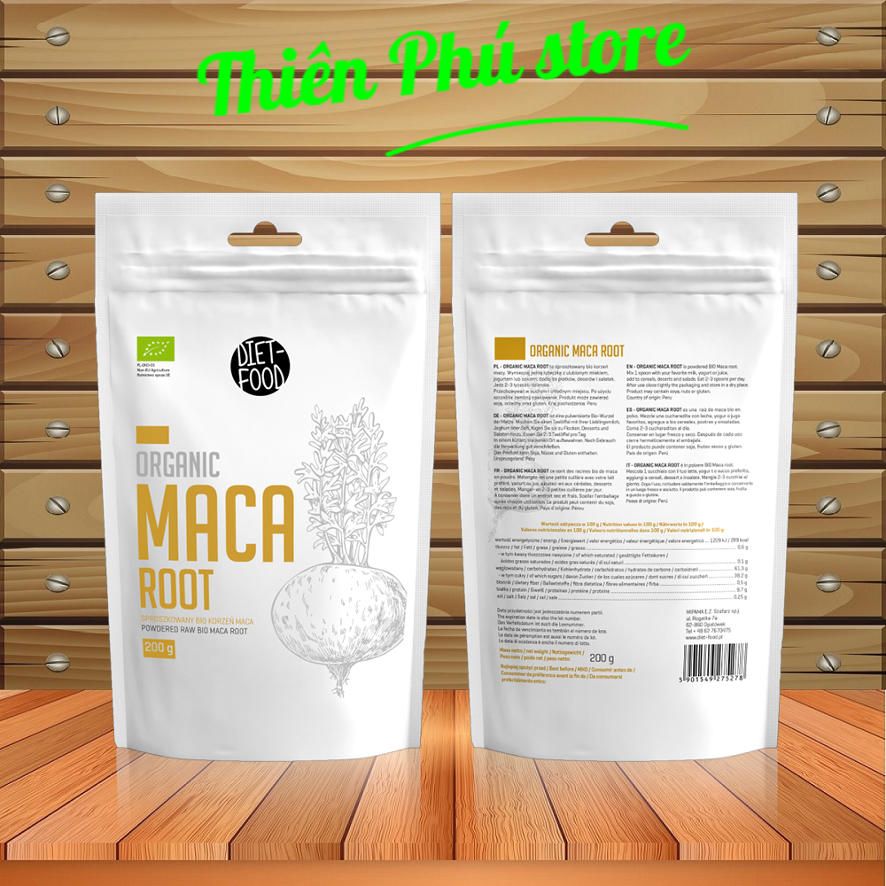 Bột Maca Hữu Cơ Diet Food 200g Organic Maca Powder