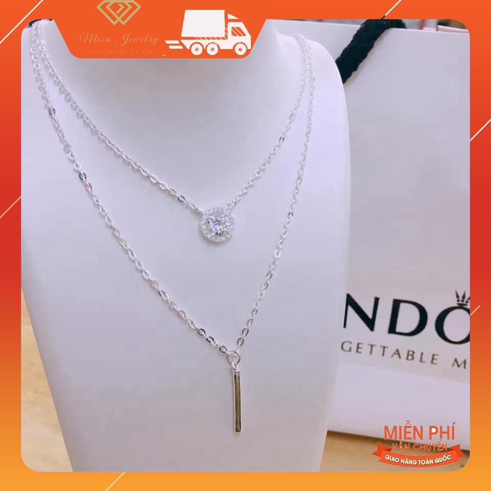 DÂY CHUYỄN NỮ BẠC TA 2 TẦNG SANG CHẢNH