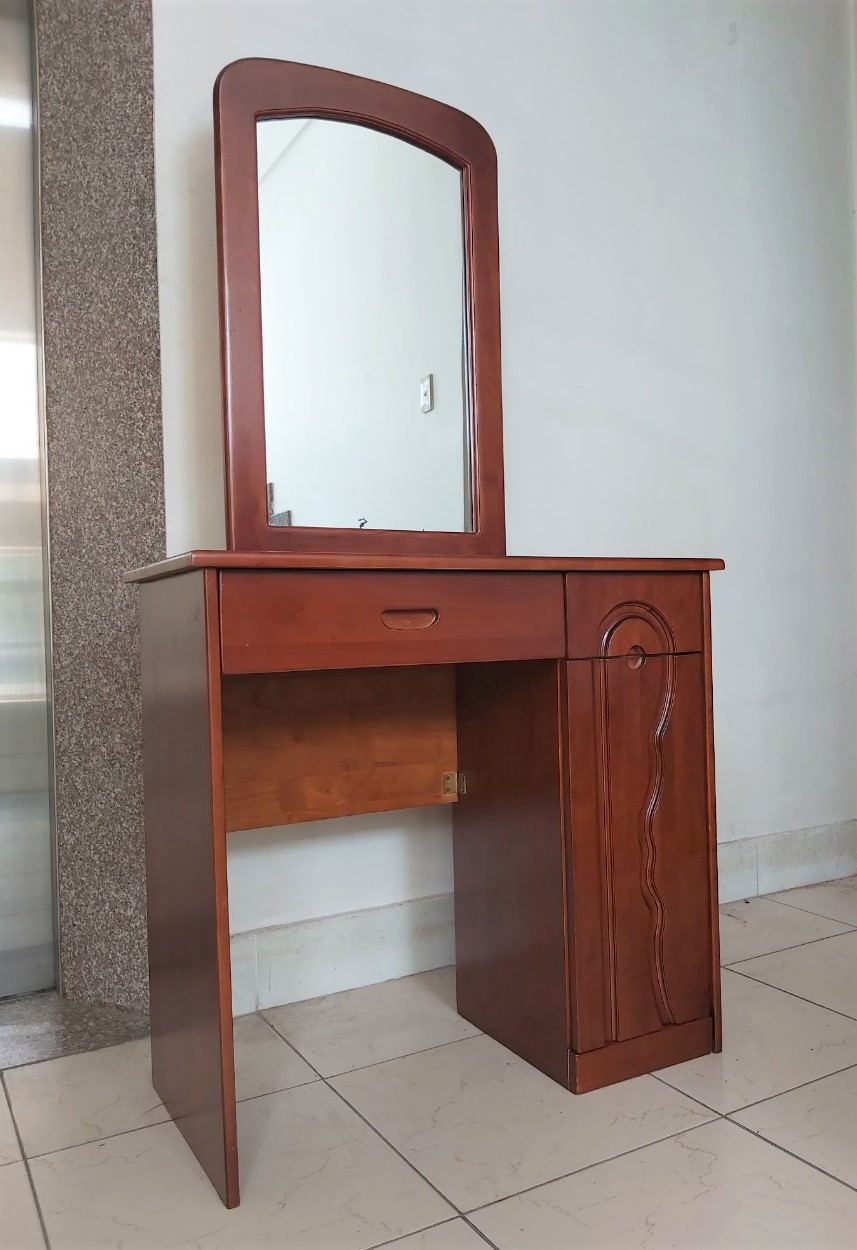 Bàn Phấn Gỗ, Bàn Trang Điểm Gỗ Cao Su Trang Nhã - Hàng VN Xuất Khẩu