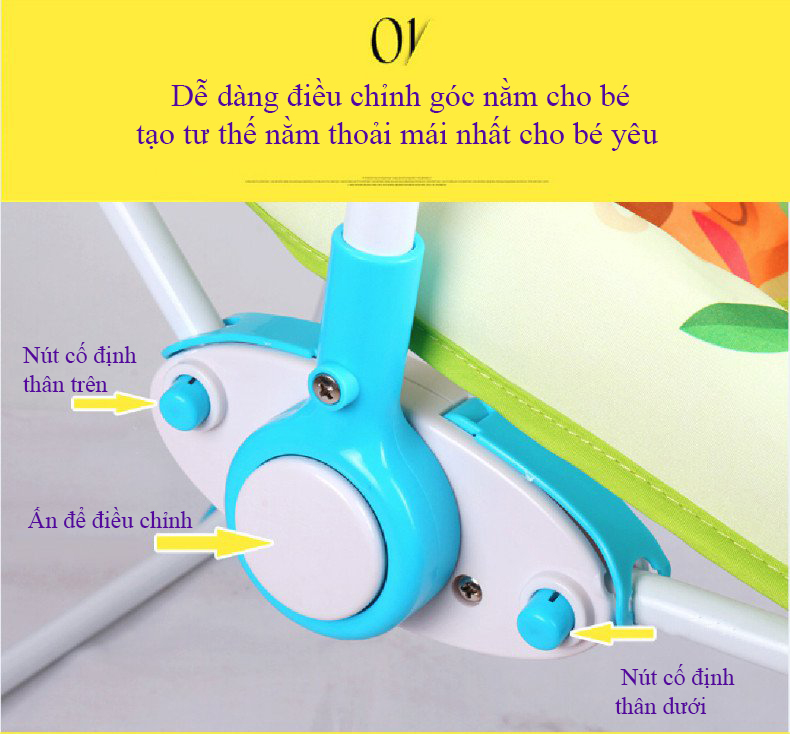 Nôi đưa tự động cho bé có nhạc C3-ST3882