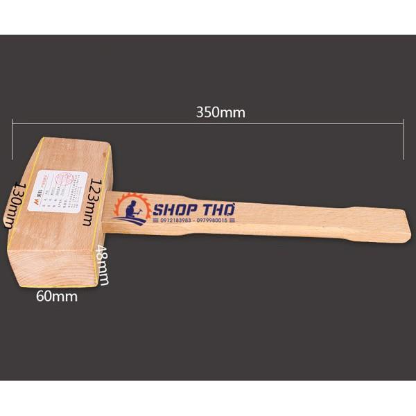 Búa gỗ kích thước đầu búa 130mm - gỗ sồi