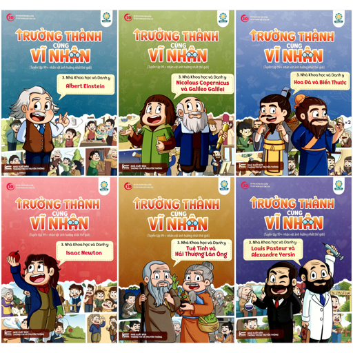 Sách - Bộ Sách Trưởng Thành Cùng Vĩ Nhân - Bộ 3 - Nhà Khoa Học Và Danh Y (Bộ 6 Cuốn)