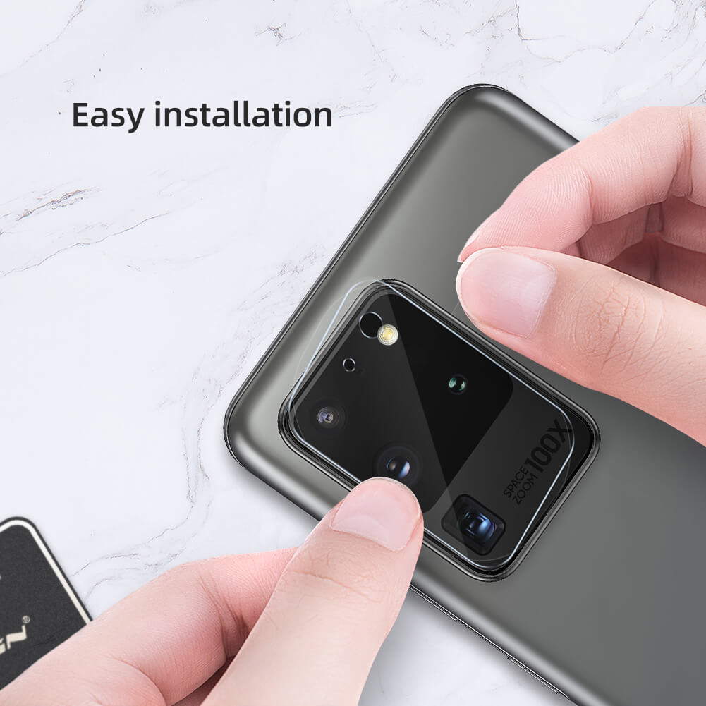 Bộ 2 miếng dán kính cường lực camera cho Samsung Galaxy S20 Ultra mỏng 0.22mm hiệu Nillkin InvisiFilm độ cứng 9H chống vân tay không ảnh hưởng chất lượng ảnh chụp - hàng nhập khẩu