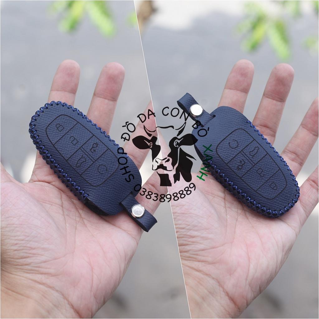 Bao da dành cho chìa khoá xe điện Hyundai IONIQ 5, Ioniq5 2022 handmade da thật 011x