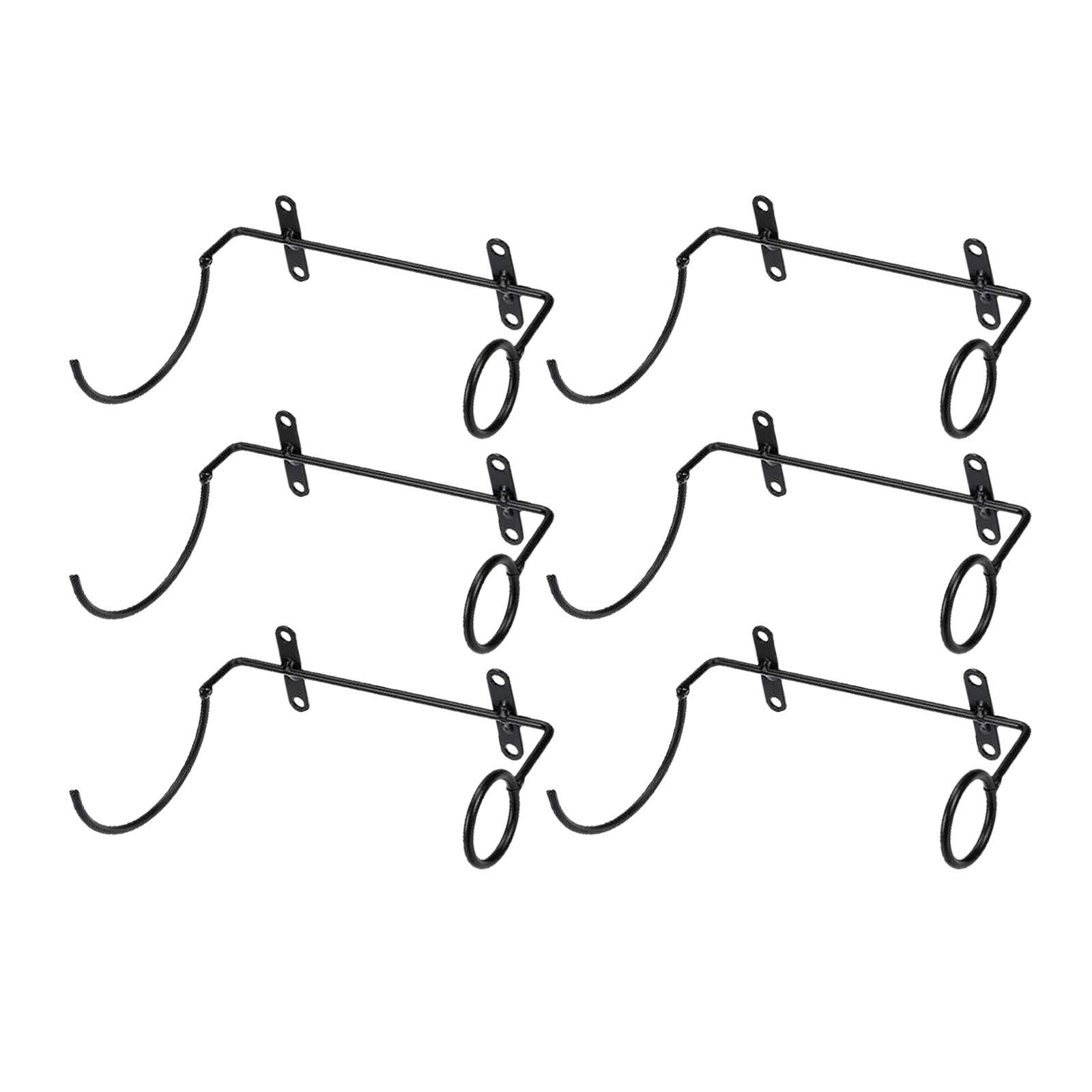 6 PCS Wall Mounted Wine Racks, Red Wine Bottle Display Holder, Iron Hanging Wine Rack Organizer, Wine Storage Shelf