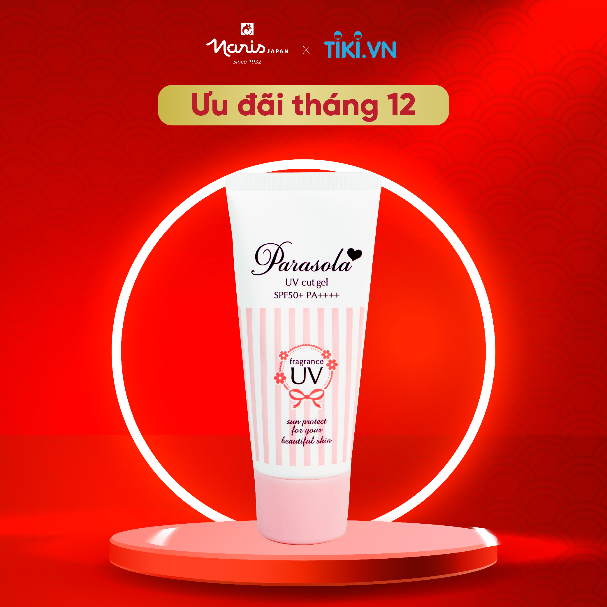 Gel chống nắng Nhật Bản cao cấp Naris Parasola UV Cut Gel SPF50+ PA++++ – Hàng chính hãng