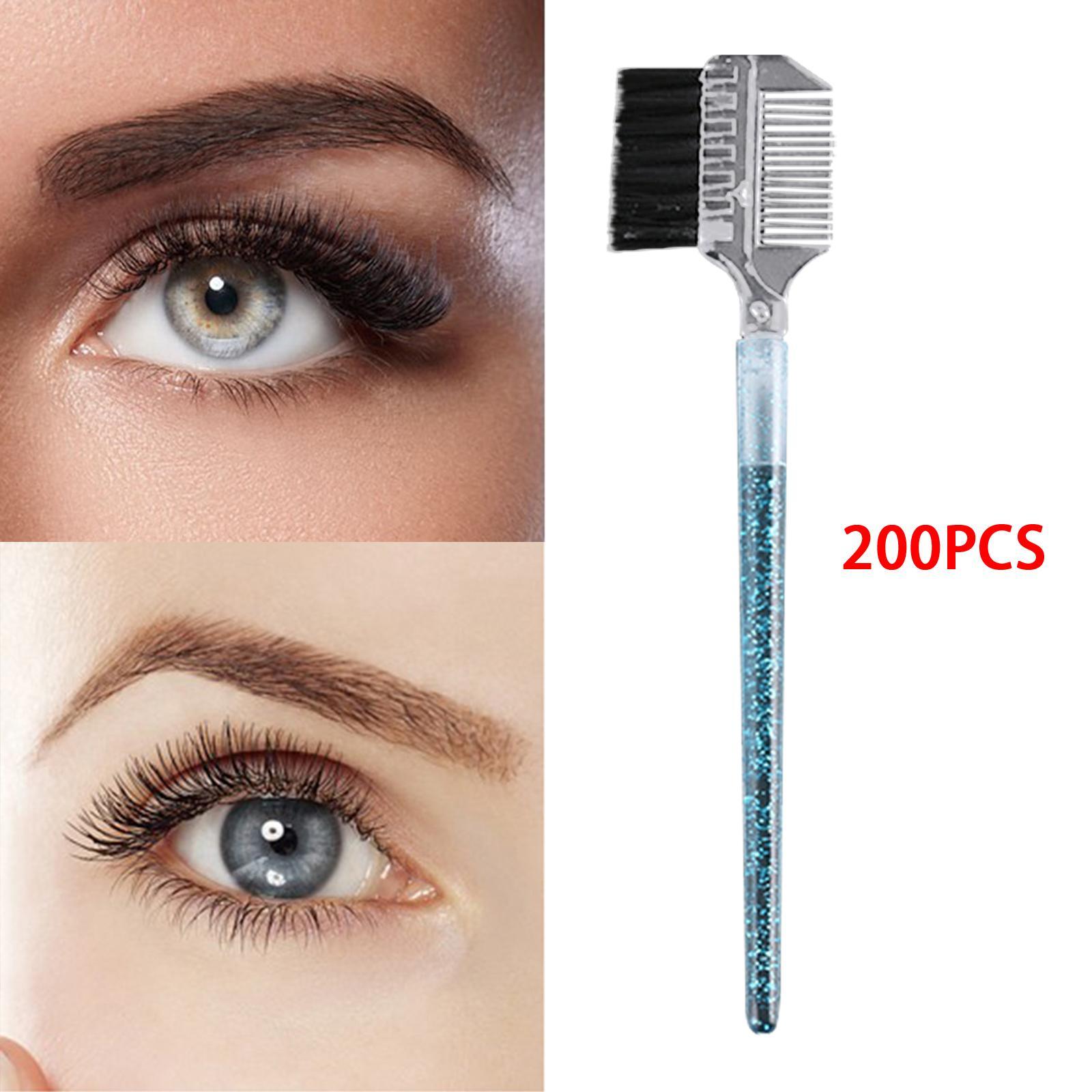 Eyebrow Brush and Comb Dual Purpose Professional for Cosmetic Tools 200x Blue