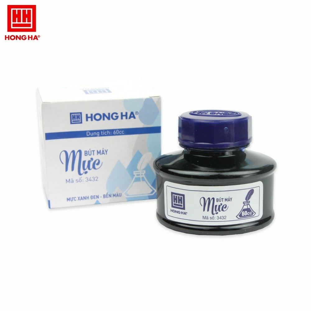 Lọ mực Hồng Hà 3432 60ml / Mực Queen - Mực bơm bút máy