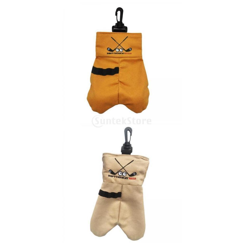 2 Pieces Golf Ball Bag Pouch Holder Case Waist Bag Men WomenOutdoor Sports