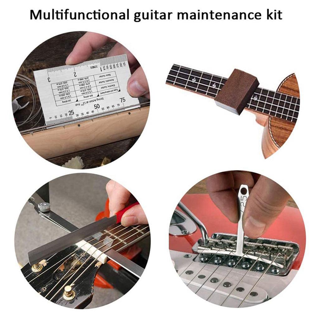 1set Compact Guitar Repair Tools Kit Maintenance Tool Kit Maintenance Set