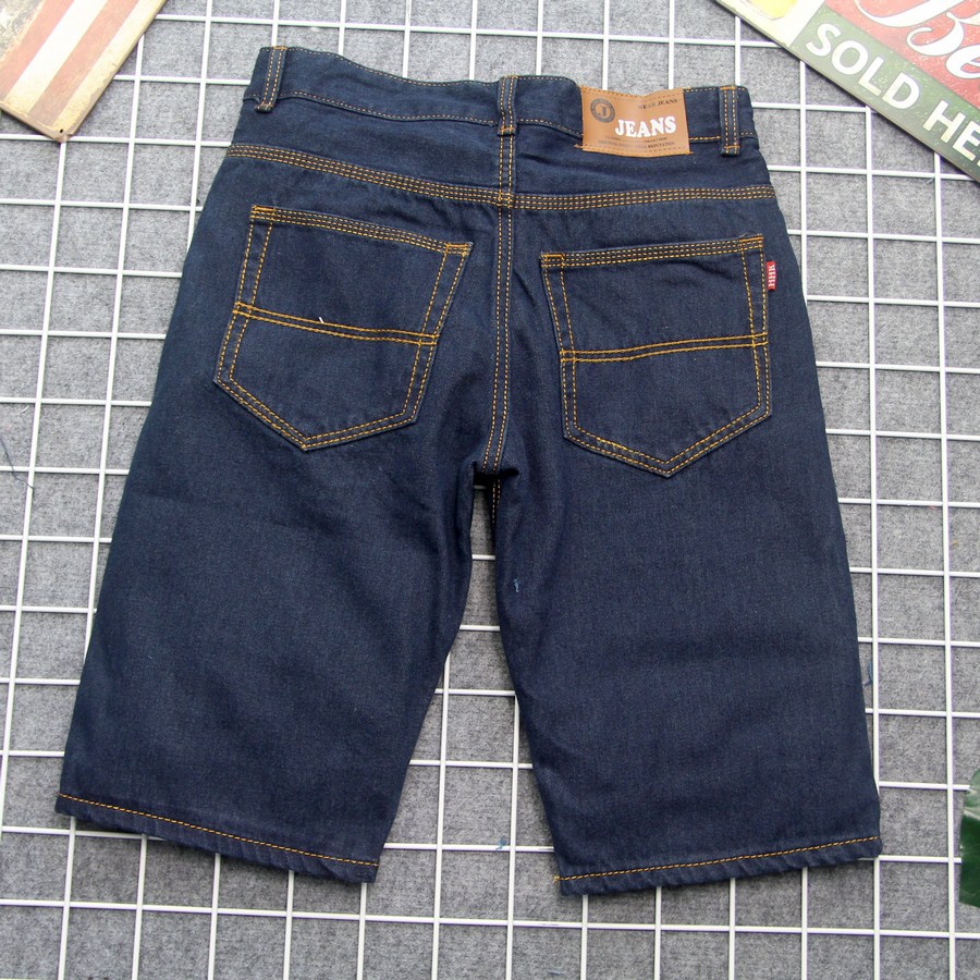 Quần short jean nam xanh đen vải đẹp Q393 Muidoi | quần nam | quần short nam - 31