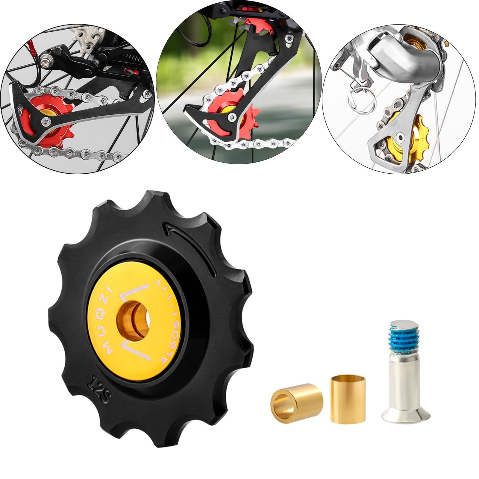 Rear Derailleur Pulley, Ceramic Bearing Jockey Wheel Pulley Aluminium Alloy Roller for Road Mountain Bike