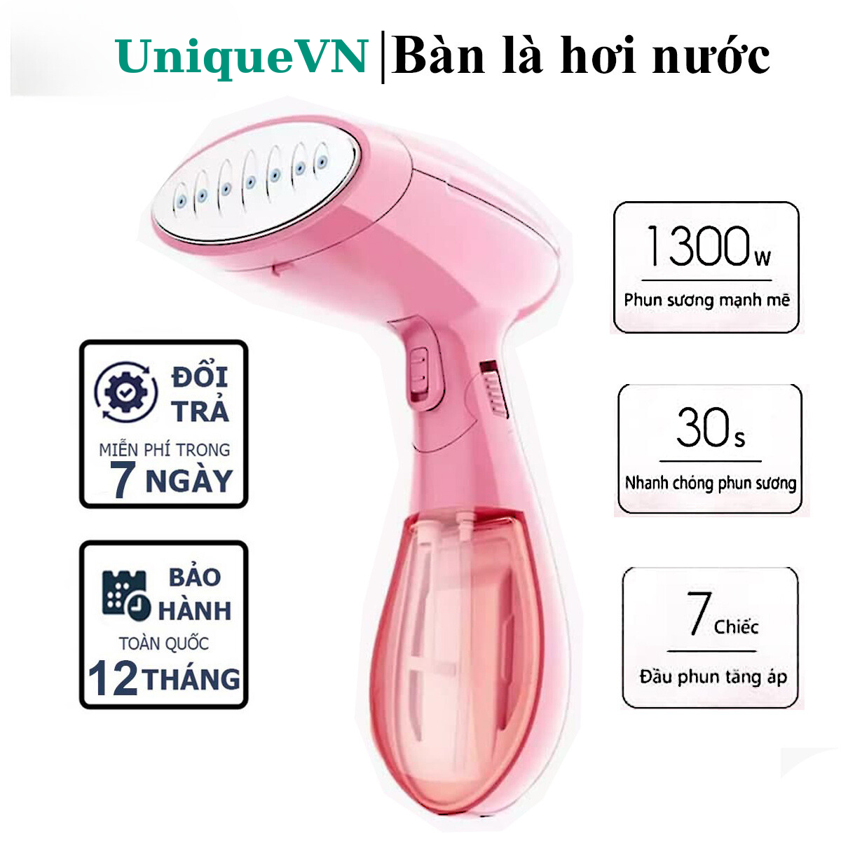 Bàn Ủi Hơi Nước Cầm Tay Sokany 3060 Có Thể Gấp Gọn - Hàng Chính Hãng - Hồng
