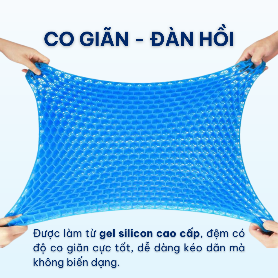 Đệm Ngồi Gel Silicon 3D Ánh Sao Chống Ê Mông Lót Ghế Văn Phòng Xe Hơi Mềm Thoáng Khí Miếng Lót Ngồi Ghế Nệm Ngồi Bệt