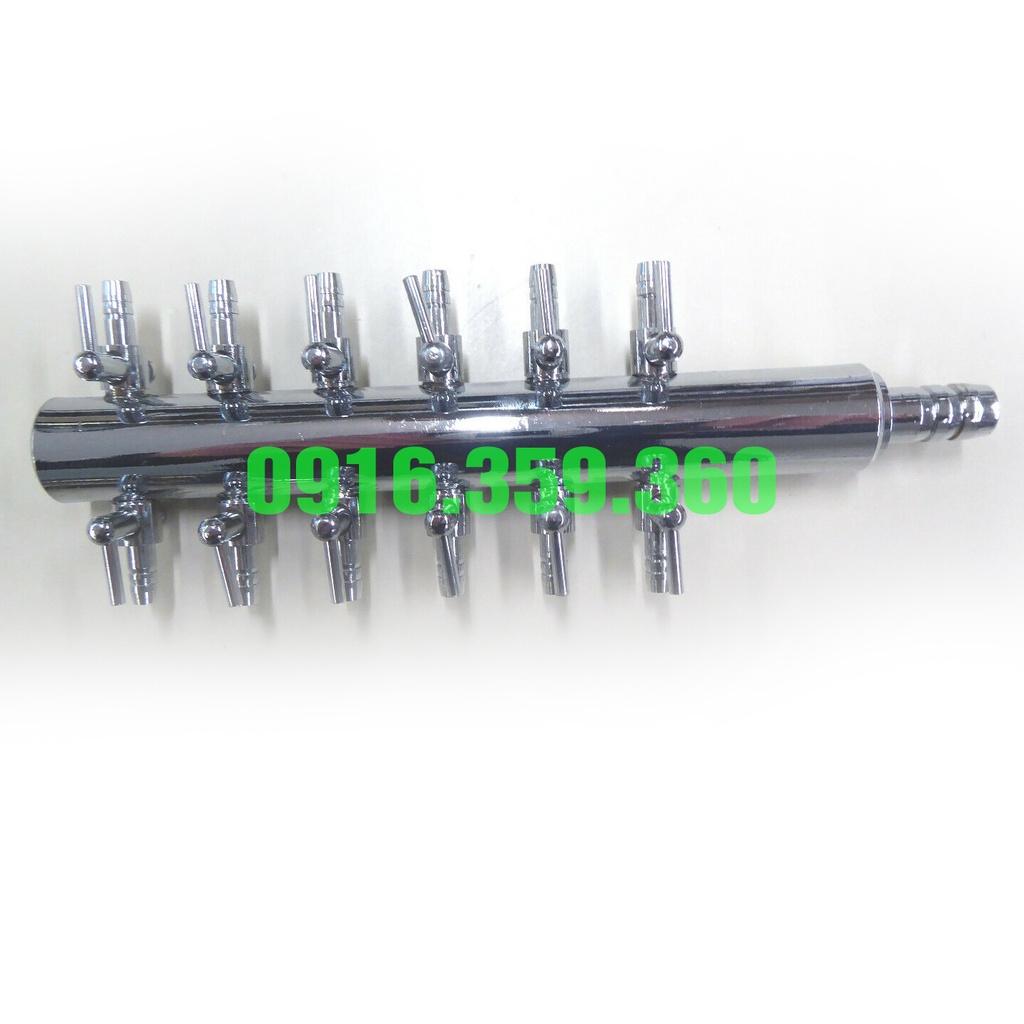 Van Inox Chia Khí Oxy/Co2 Khóa Điều Chỉnh Vòi Chia 12