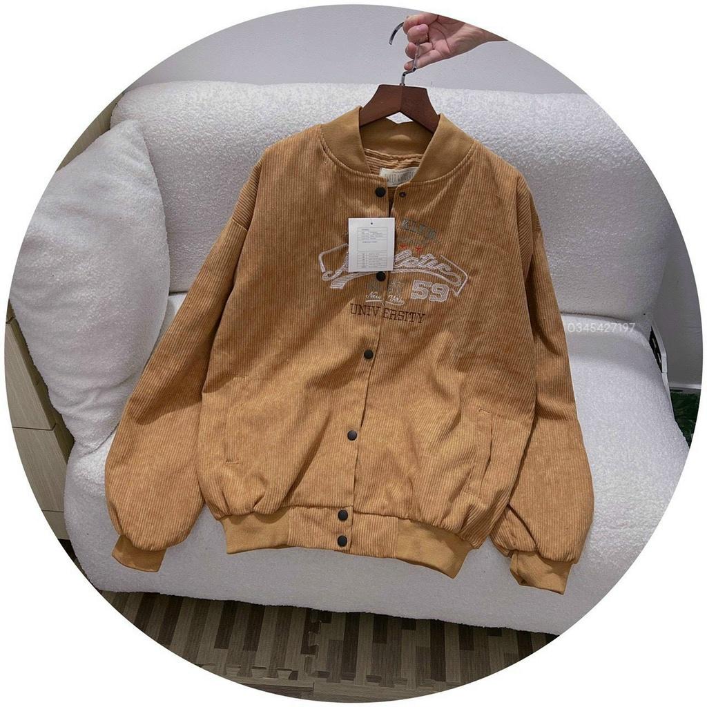 Áo khoác bomber Unisex UNIVERSITY chất nhung tăm thêu LOGO ,form rộng 2 lớp unsiex Nam Nữ