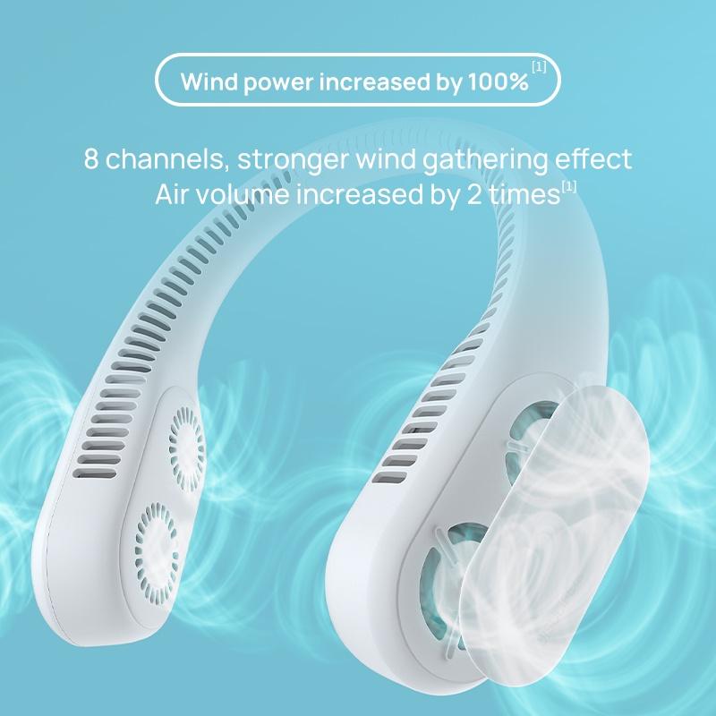 JISULIFE Portabel Neck Fan 4000mAh USB Rechargeable-Hàng chính hãng