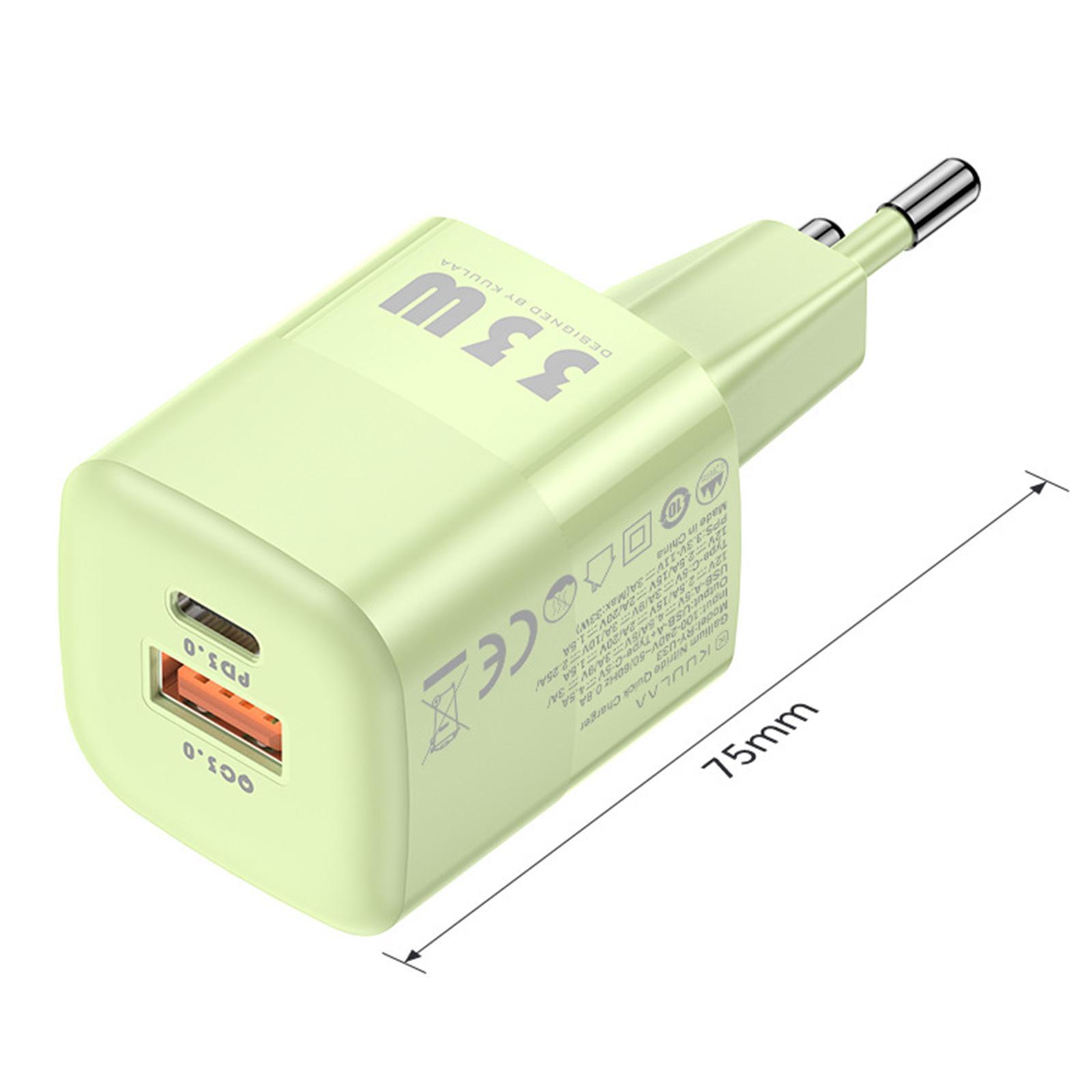 33W Dual Port Wall Charger Adapter Smart Chip for iOS Android Phones EU