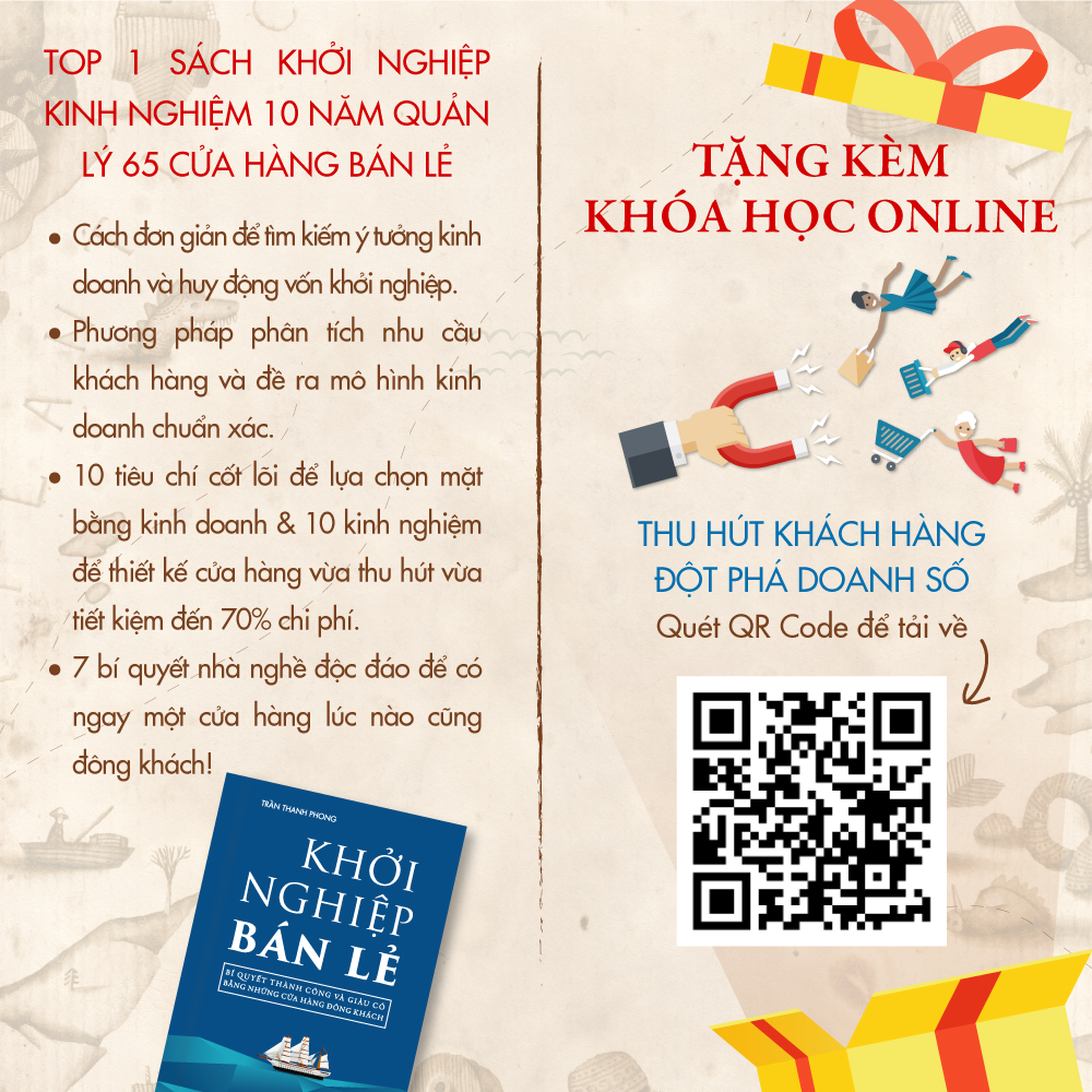 Khởi Nghiệp Bán Lẻ - Bí Quyết Thành Công Và Giàu Có Bằng Những Cửa Hàng Đông Khách - Công Thức Kinh Doanh Và Quản Lý Cửa Hàng Hiệu Quả