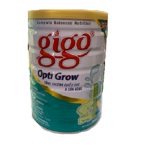 Sữa bột giúp tăng trưởng chiều cao cho trẻ từ 1-17 tuổi Gigo Opti Grow 900 Gr