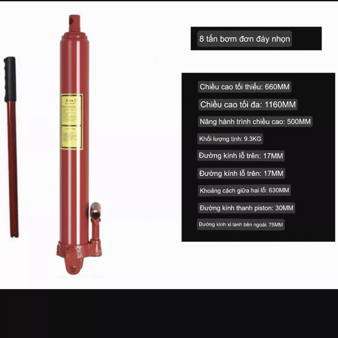 Ty ben thủy lực 8 tấn, ty thủy lực cẩu móc động cơ máy.
