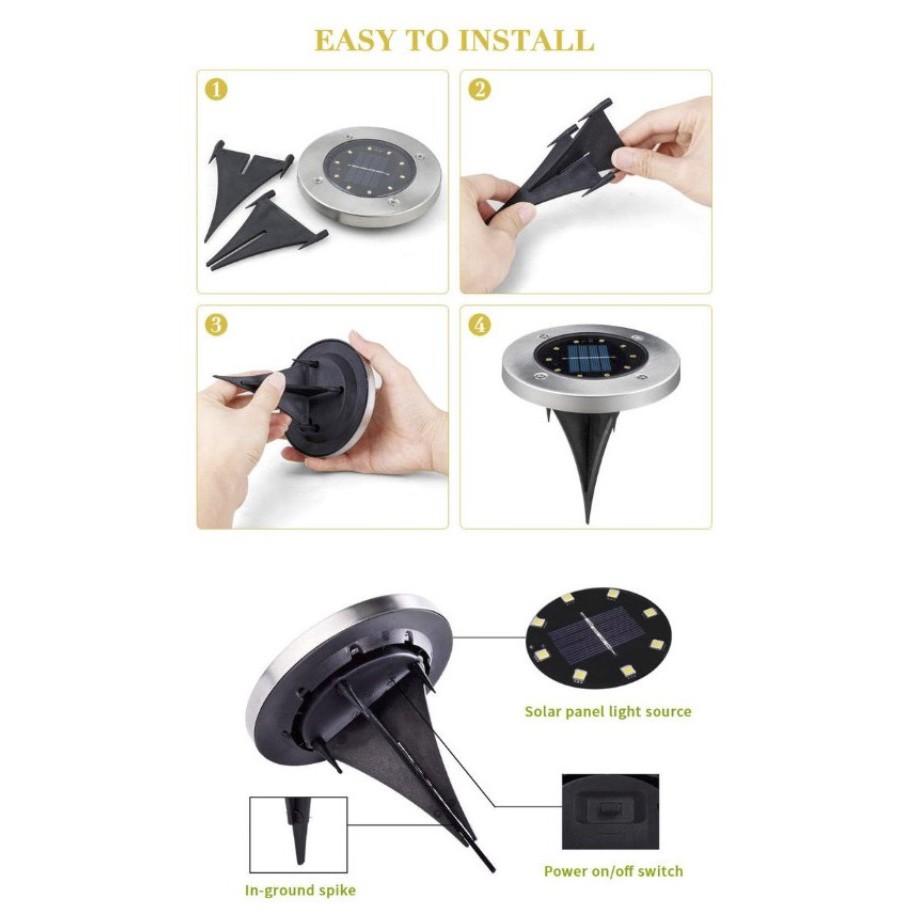 BỘ 4 ĐÈN LED NHÀ CỬA SỬ DỤNG NĂNG LƯỢNG MẶT TRỜI