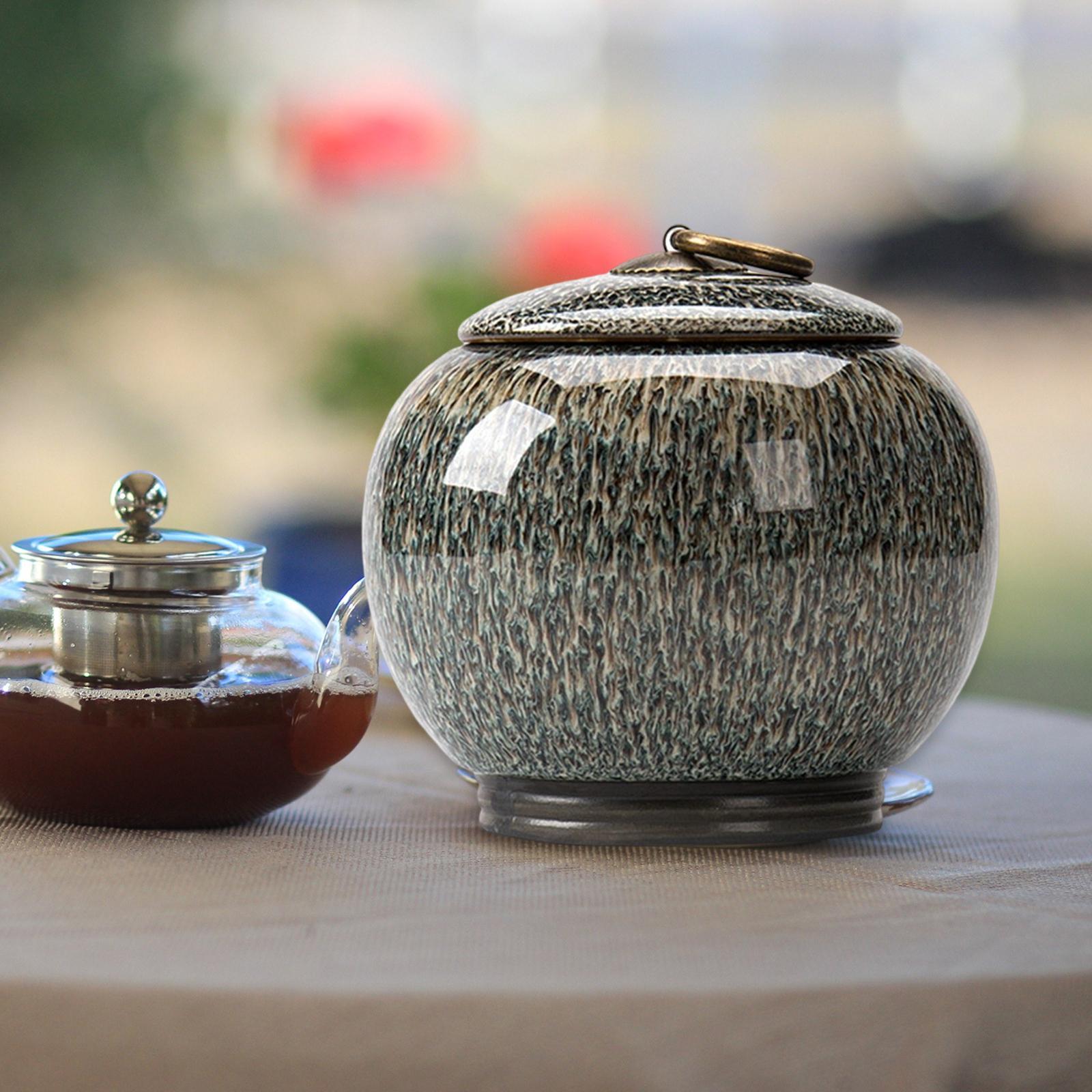 Ceramic Ginger Jar Caddy Bud Vase Food Storage Jar for Flour Sugar Rice