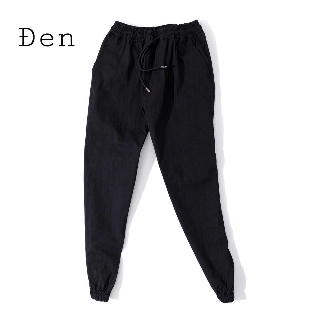 Quần Jogger Nam Đũi co giãn, chất dày dặn ko bai không xù dáng trẻ trung