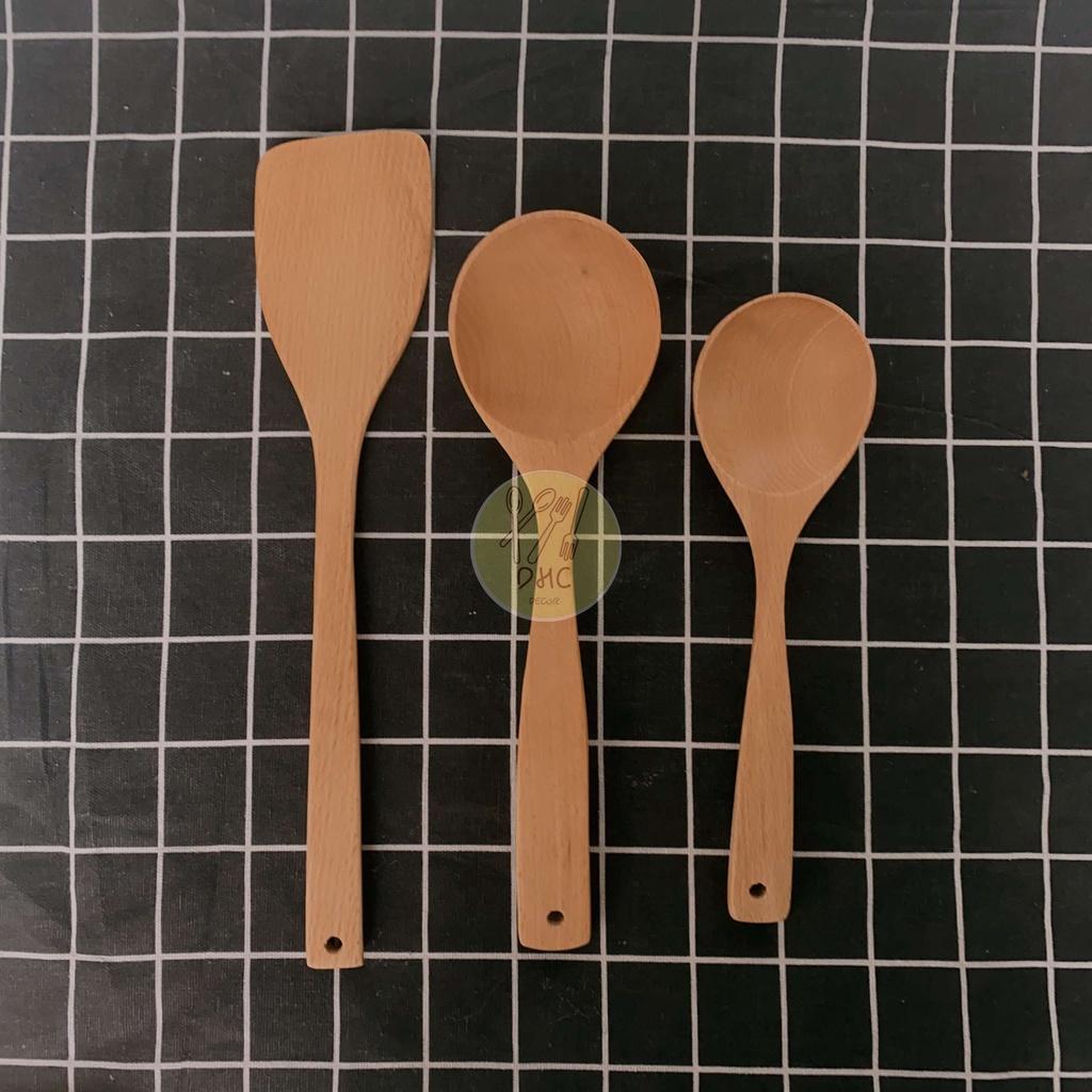 Thìa, Muôi, Vá, Sạn gỗ beech ,Đũa xào nấu gỗ Trắc, dụng cụ nấu ăn đa dụng , đẹp mắt