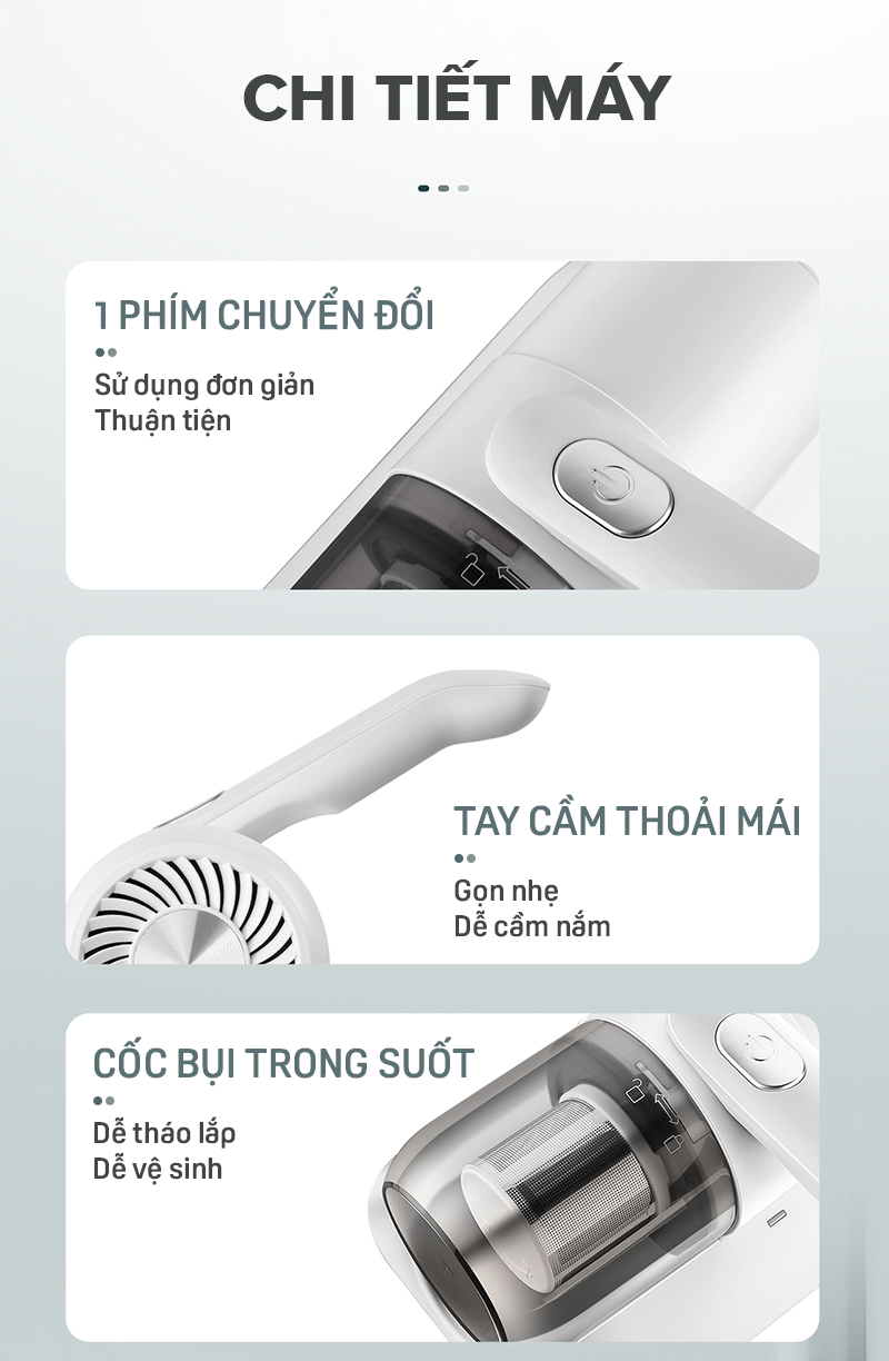 Máy Hút Bụi Cầm Tay Thông Minh Thế Hệ Mới LW-P1005A, Dung Tích Cốc Chứa 0.5L - Hàng Chính Hãng