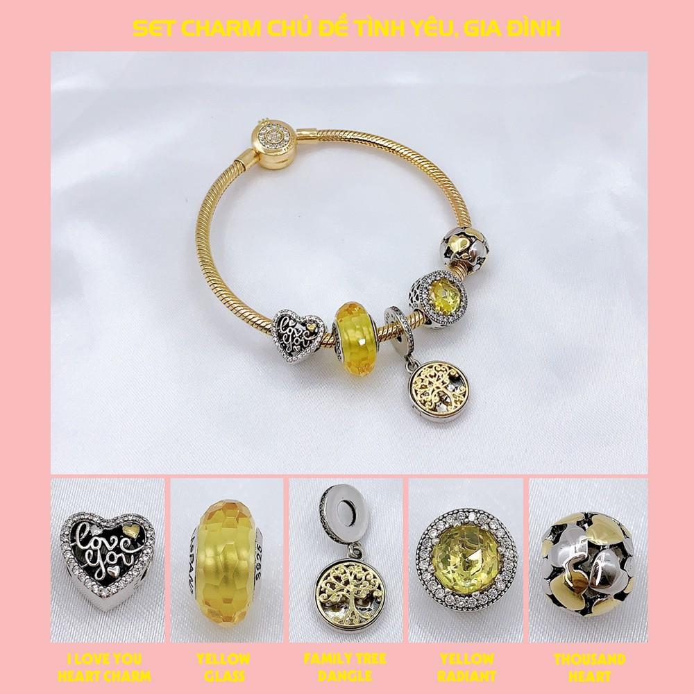 Vòng Bạc S925 ALE Cao Cấp - SET CHARM CHỦ ĐỀ TÌNH YÊU, GIA ĐÌNH