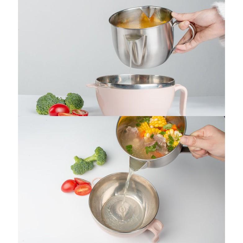 Bộ 2 dụng cụ Tách Dầu Mỡ cho nhà bếp Bằng Inox hiệu quả nhanh chóng - AsiaMart
