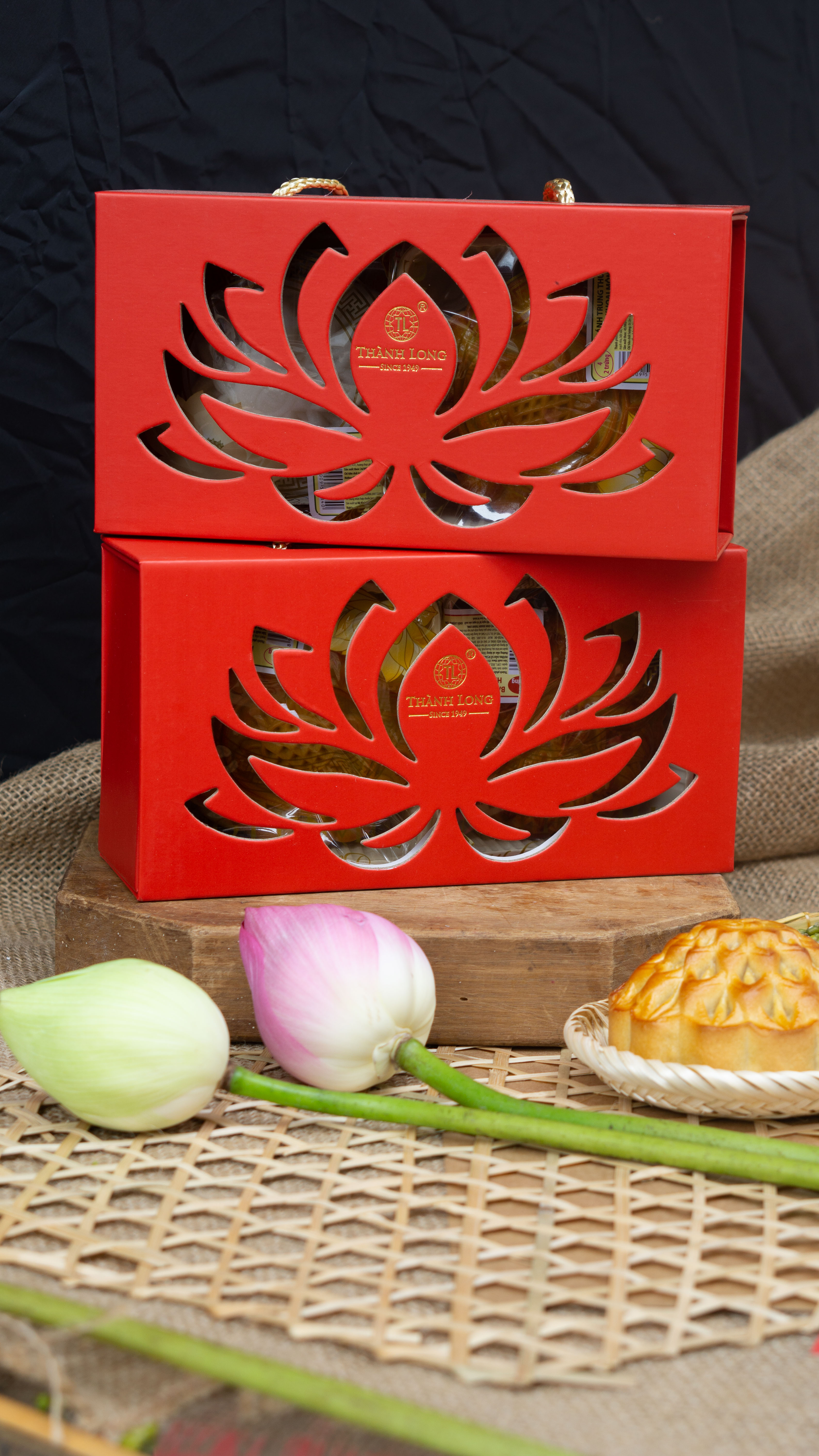 HỘP BÁNH TRUNG THU 2 BÁNH 2 TRỨNG 270G - COMBO B - THÀNH LONG (540G) - VIỆT NAM