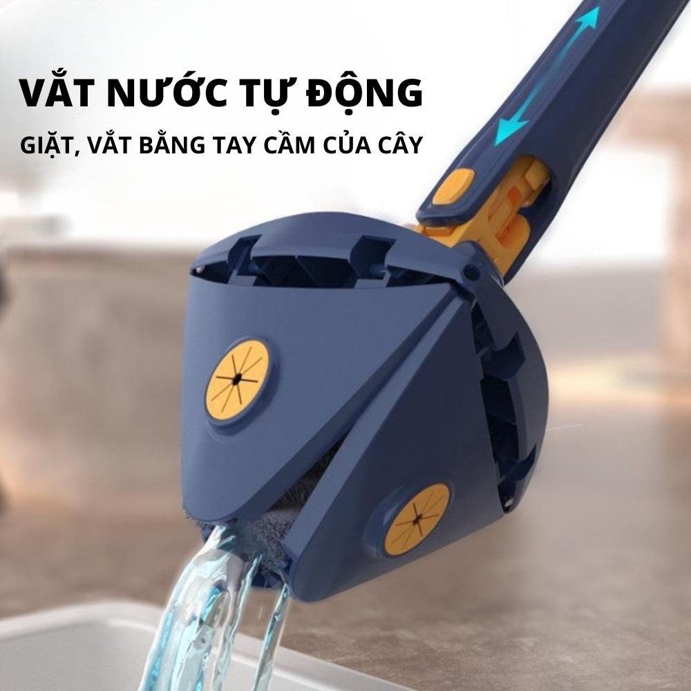 Cây Lau Nhà Tam Giác Tự Vắt Xoay 360 Độ Dùng Lau Tường Lau Trần Lau Kính Đa Năng Tiện Lợi Hiệu Quả