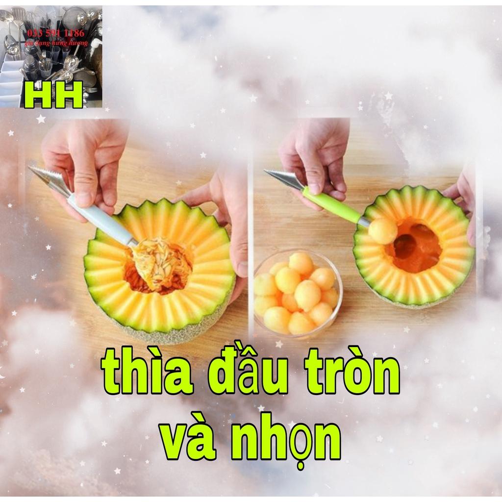 Thìa tỉa hoa quả, múc hoa quả 2 đầu tròn