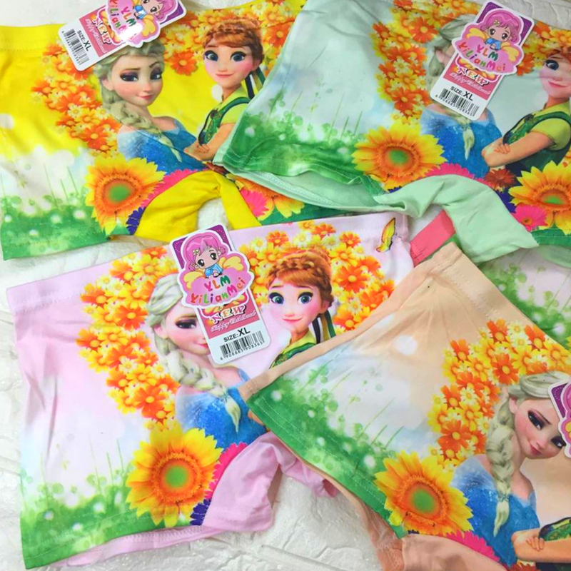 Sét 10 quần chíp đùi elsa 3D cực đẹp cho bé gái - màu ngẫu nhiên - size XL