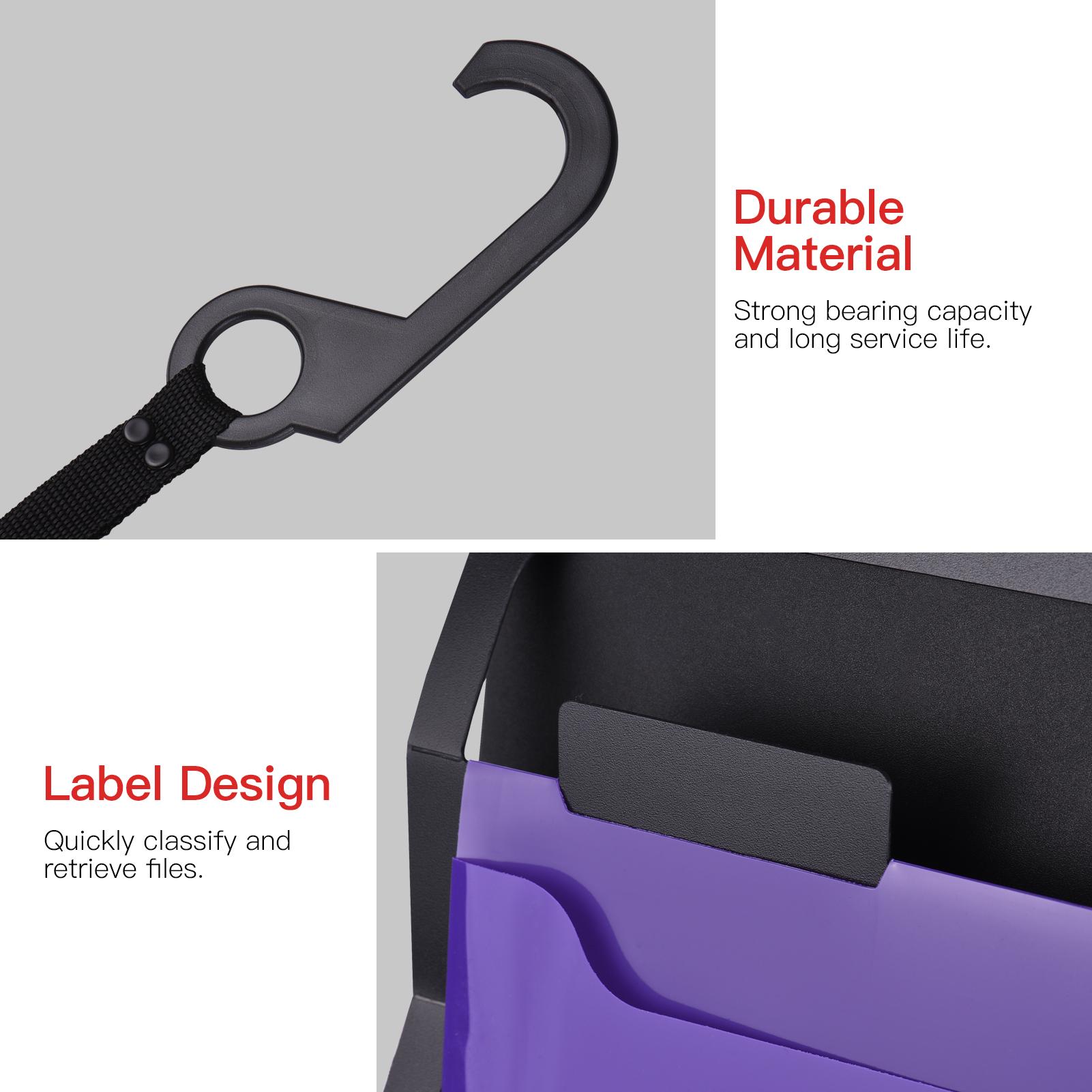 6 Túi Treo Sắp xếp Tập tin Accordian Kích thước A4 cho Trường Văn phòng Tại nhà