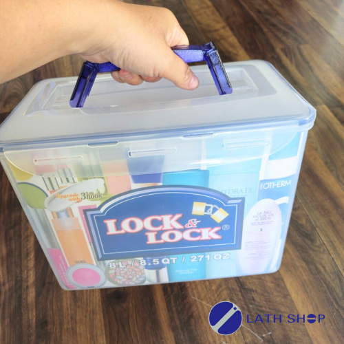 Hộp Bảo Quản Thực Phẩm Lock&amp;Lock Chia Ngăn Có Quai Xách HPL892- 8L - Hàng Chính Hãng