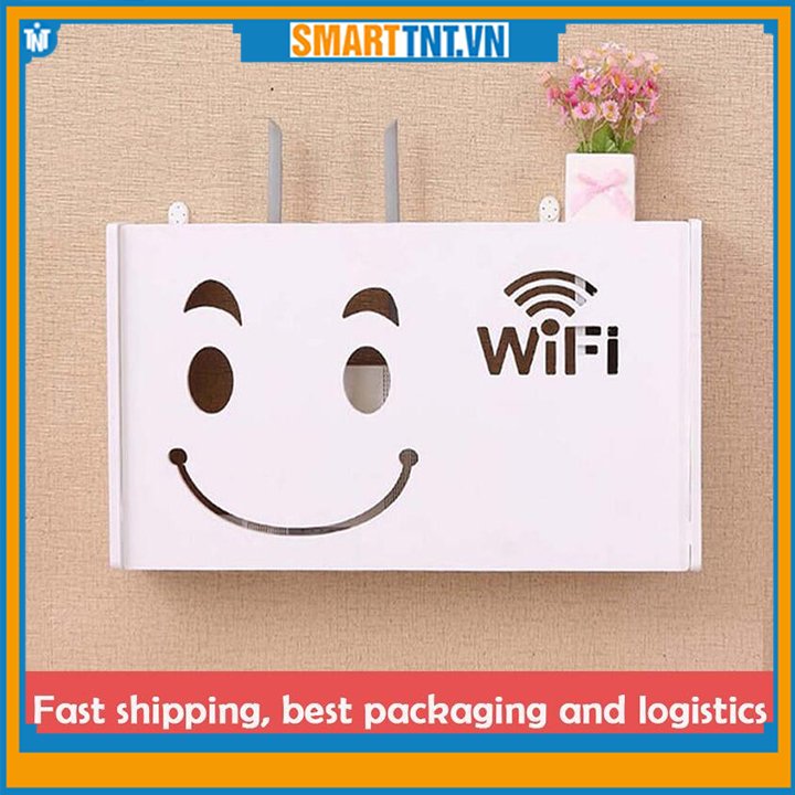 kệ wifi treo tường hình mặt cười