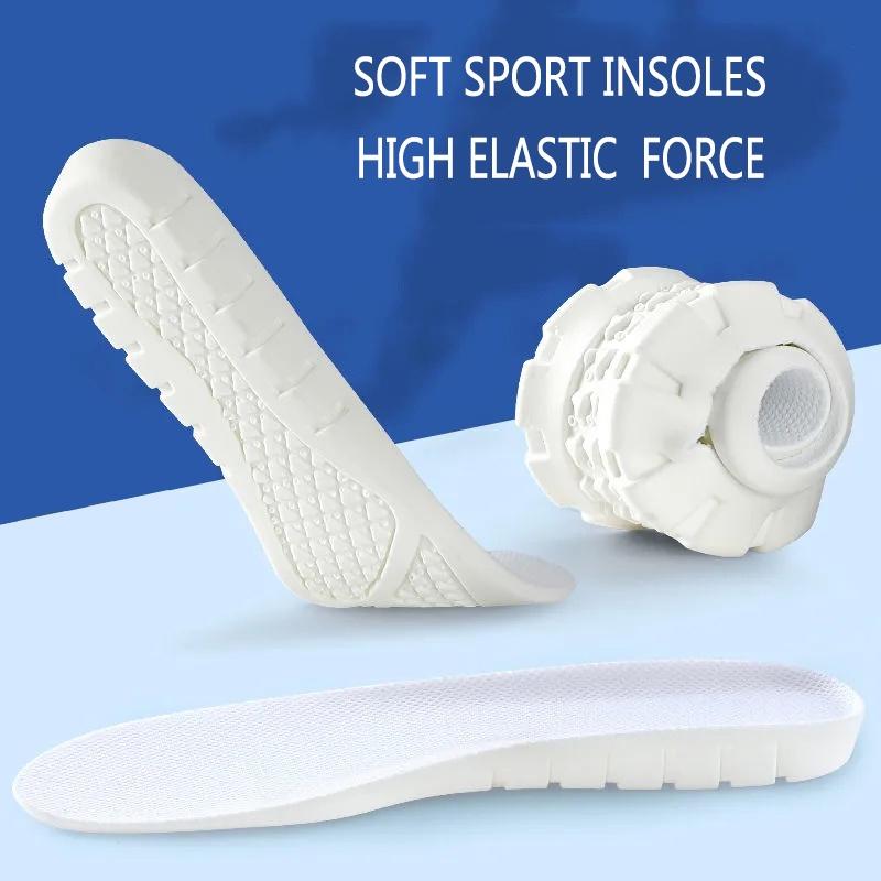 1 Pair Women Sport Insoles High Elastic Ultra-Light Breathable Shockproof Shoe Pads Men EVA Soft Shoes Insole Deodorant