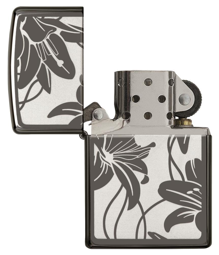 Bật Lửa Zippo Lily Black Ice 29426