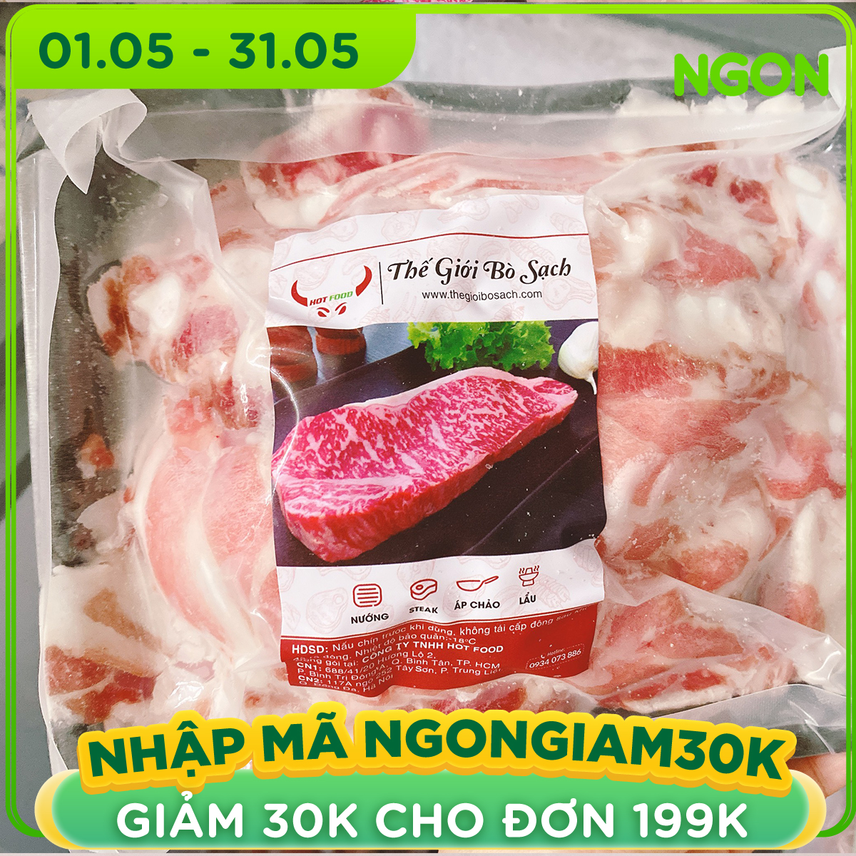 Gù Bò Úc Thái Mỏng - Lẩu